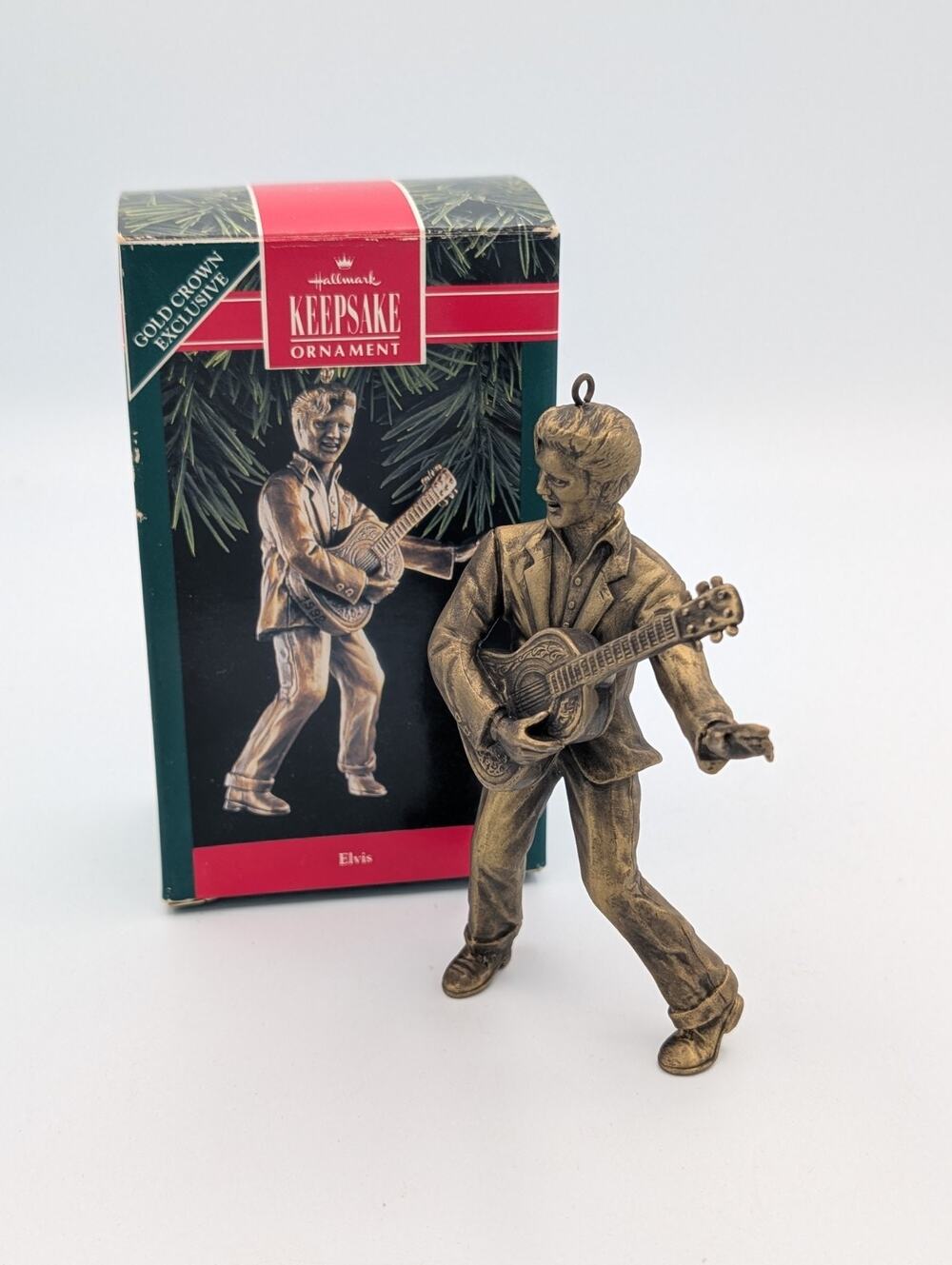 Hallmark Keepsake Ornament Elvis Presley Brass-Plated Christmas MIB VTG